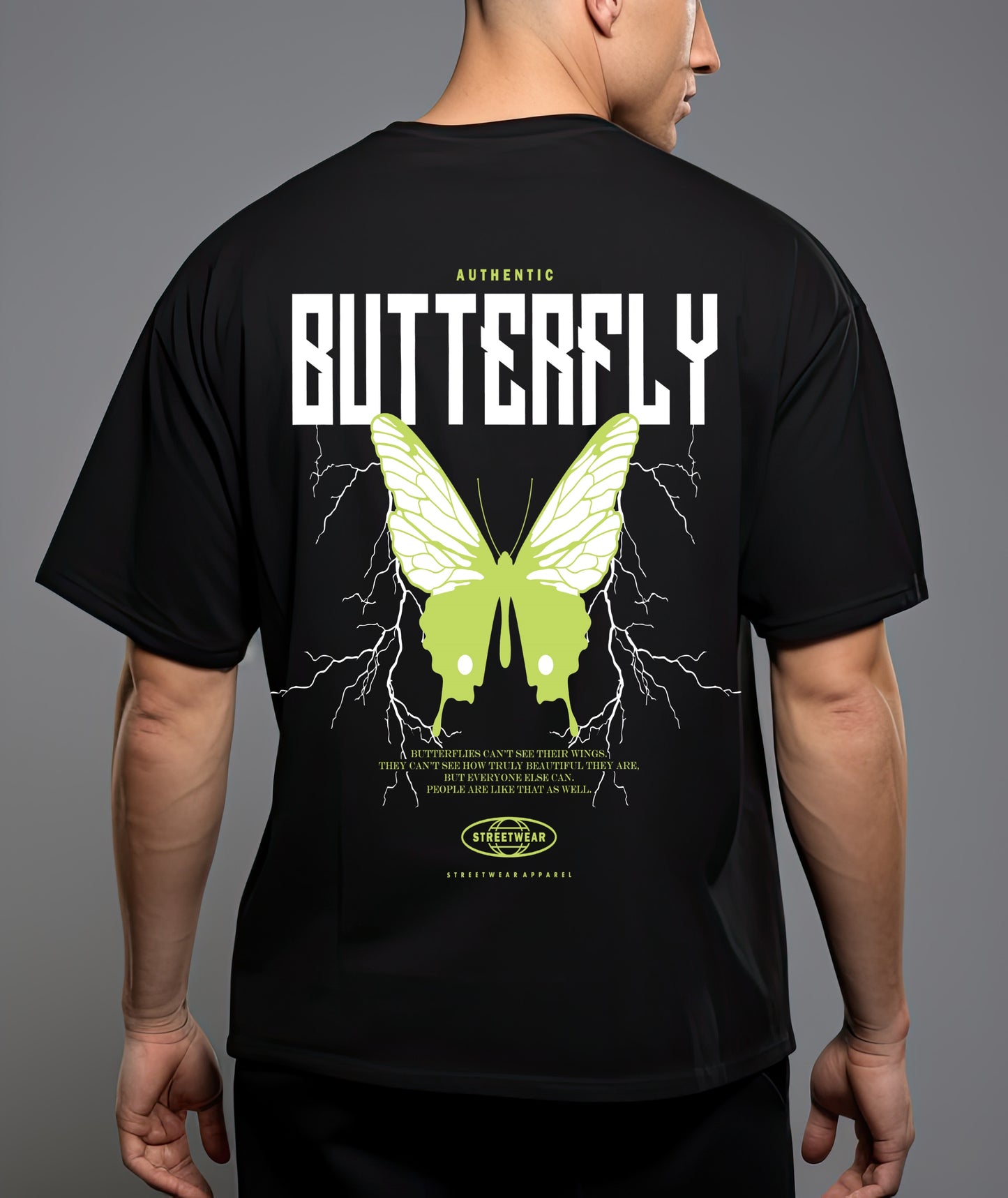 Butterfly Design Oversize T-shirt for men