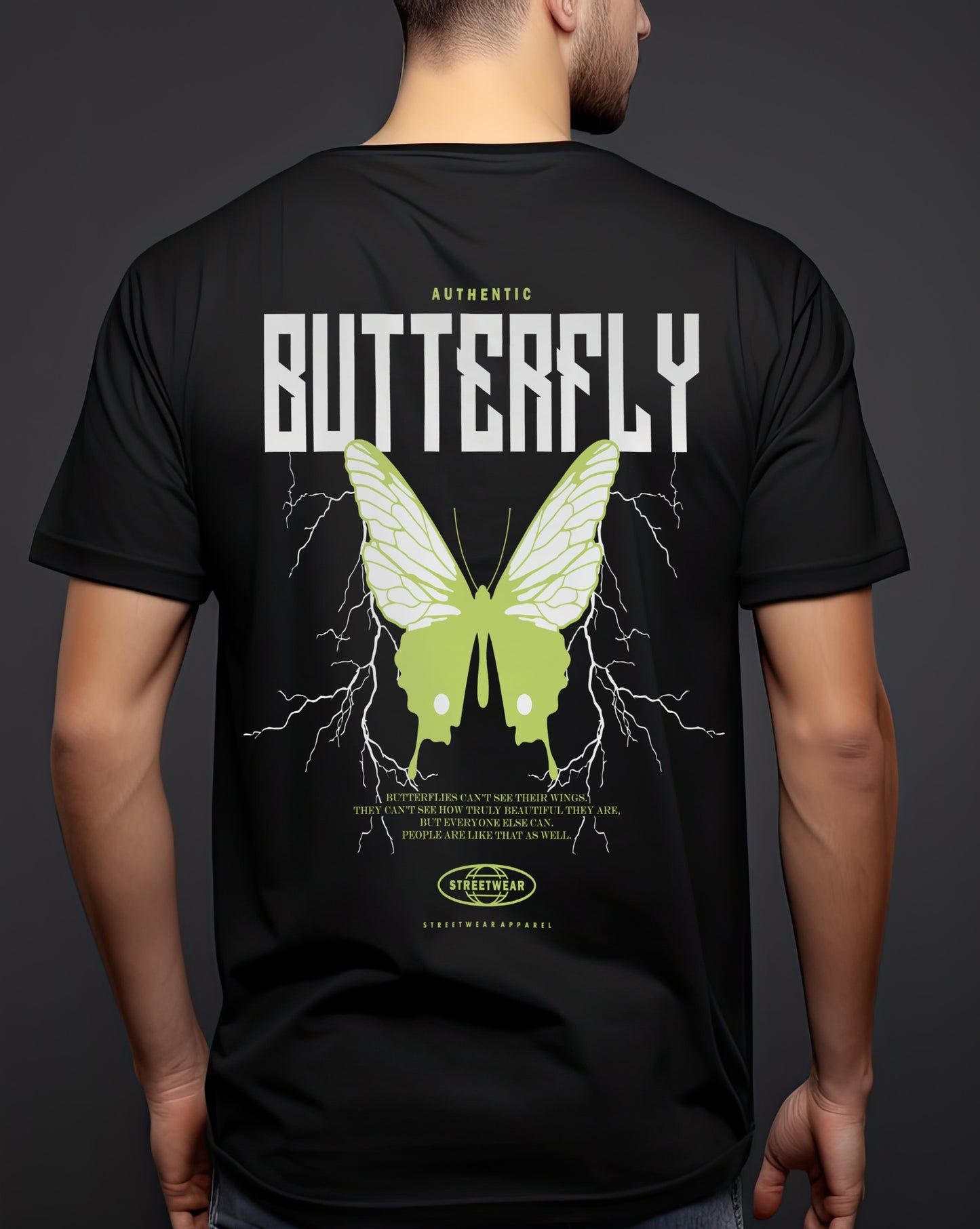 Butterfly Design Oversize T-shirt for men