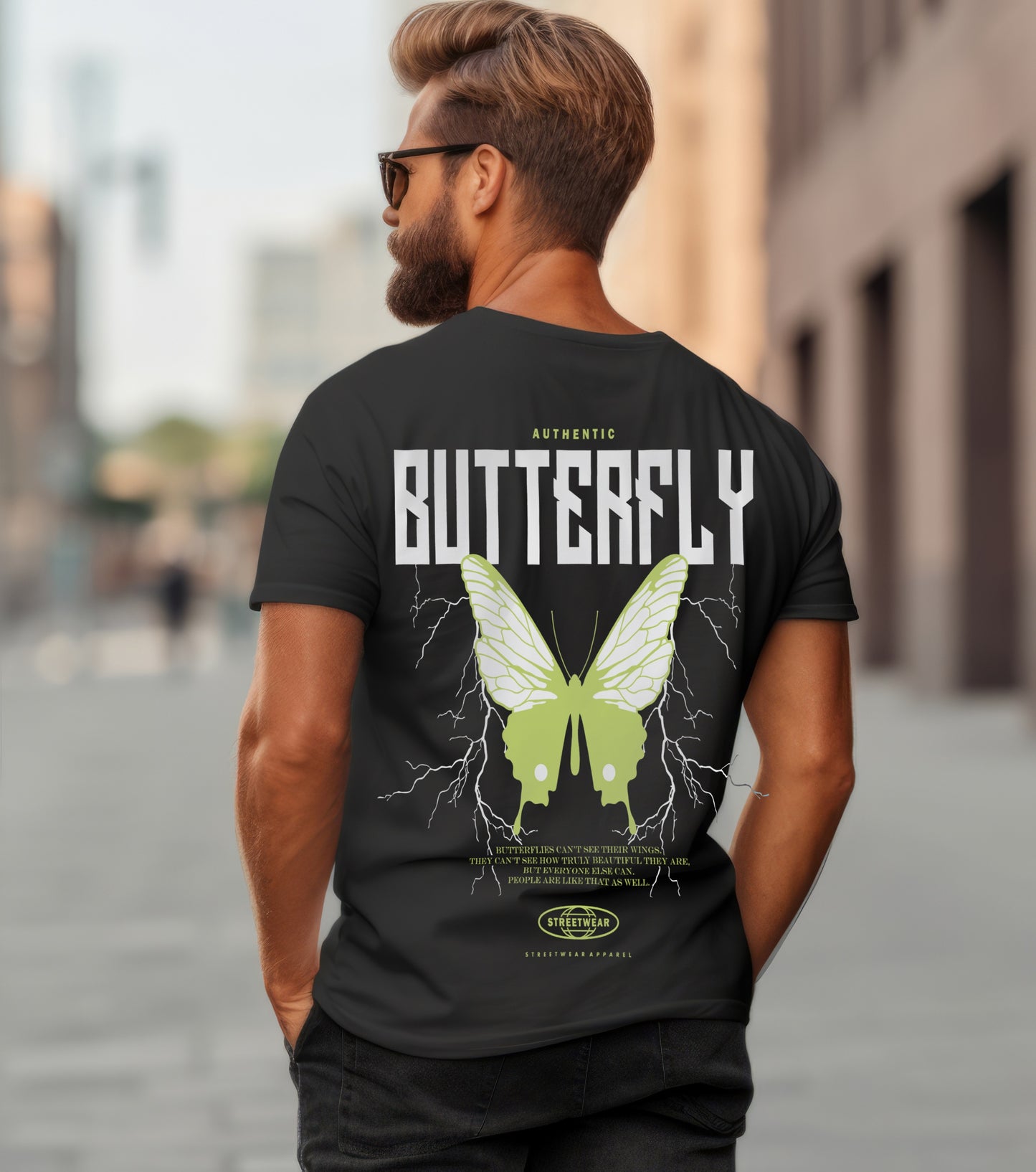 Butterfly Design Oversize T-shirt for men